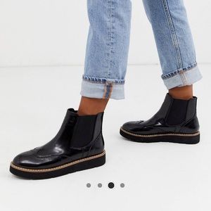 Chunky Black Chelsea Ankle Boots